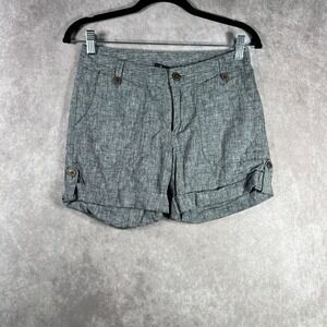 Patagonia Island Hemp Shorts Womens Size‎ 2 Gray Cuffed Boyfriend Outdoor Casual